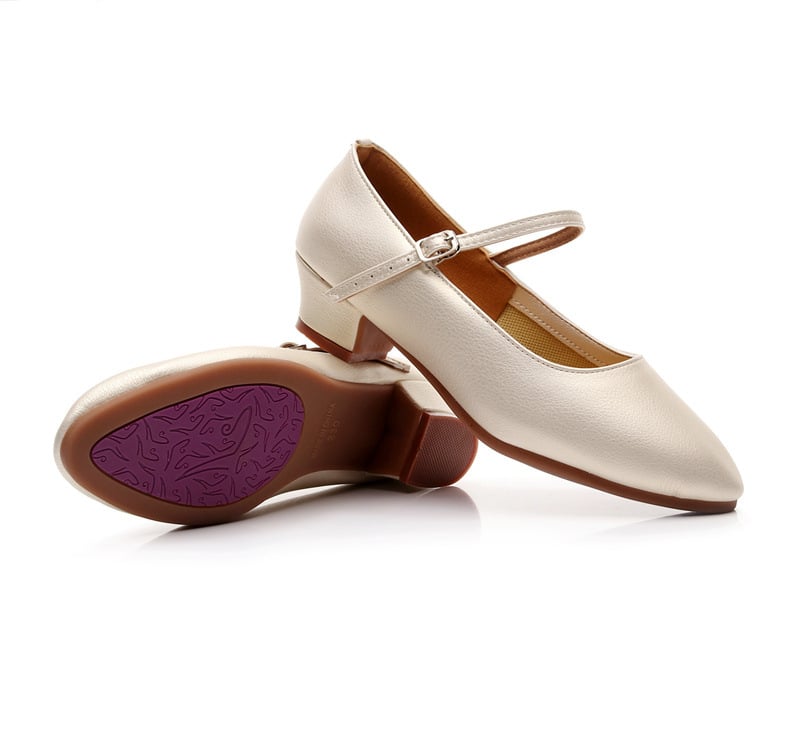 Танцови обувки за деца, марка Double less, код md02, подметка от кожа, еднослойна конструкция, женски дизайн