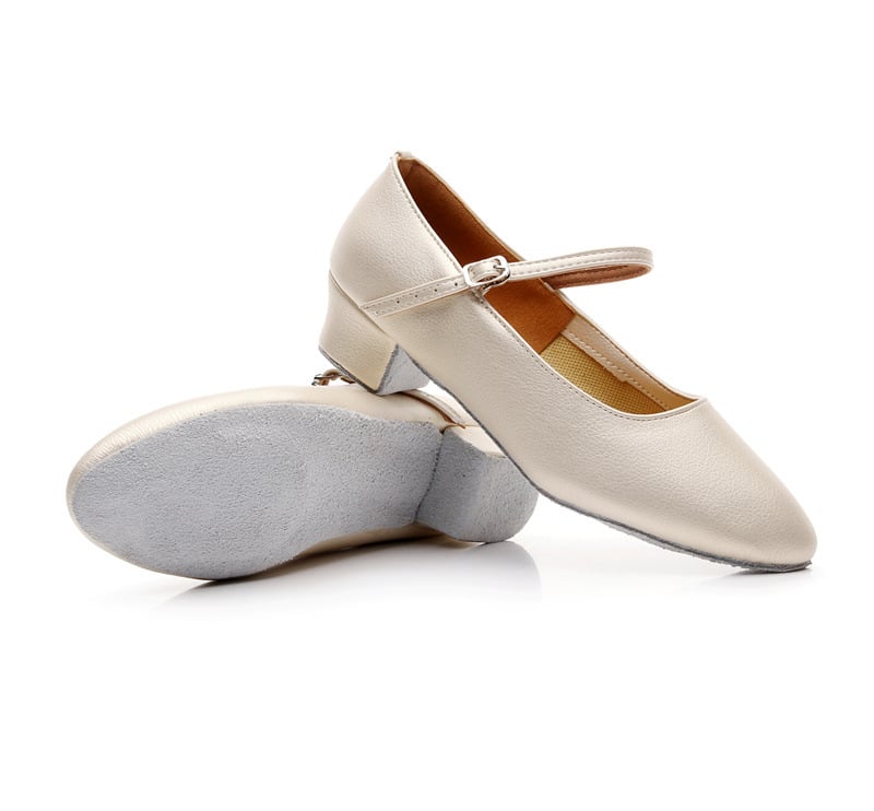 Танцови обувки за деца, марка Double less, код md02, подметка от кожа, еднослойна конструкция, женски дизайн