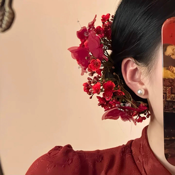 Koreai stílusú szív alakú hajcsat, kézzel készített, személyre szabható feldolgozás, hajkiegészítő, tavasz 2026