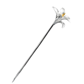 Réz hajcsat virágmotívummal palotai stílusban, elektroplakált felülettel (Anyag: Réz; Stílus: Palotai; Motiv: Virág; Feldolgozás: Elektroplakálás; Kategória: Fejfedő kiegészítő)