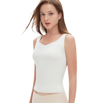 Ženska bezšivna termalna vesta s ovratnikom u obliku srca, debeli akril Derong, topla, antistatika, oblikuje tijelo, pulover