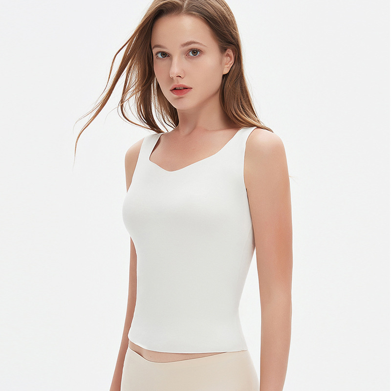 Ženska bezšivna termalna vesta s ovratnikom u obliku srca, debeli akril Derong, topla, antistatika, oblikuje tijelo, pulover