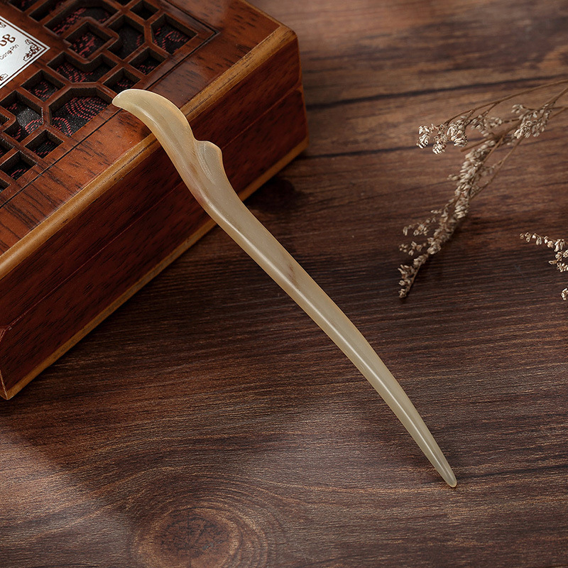 Szarv formájú hajtű kontyhoz – Vintage kínai stílusú hajdísz, ősz 2025