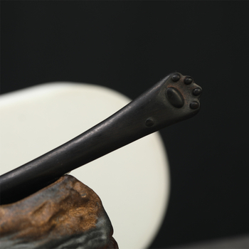 Muylinda drvena štipaljka za kosu s oblikom mačje šape i geometrijskim retro dizajnom