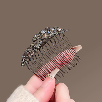 Levél alakú ötvözetes hajcsat nőknek, elektroplakált felülettel, fejfedő kiegészítő