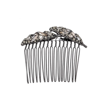 Levél alakú ötvözetes hajcsat nőknek, elektroplakált felülettel, fejfedő kiegészítő