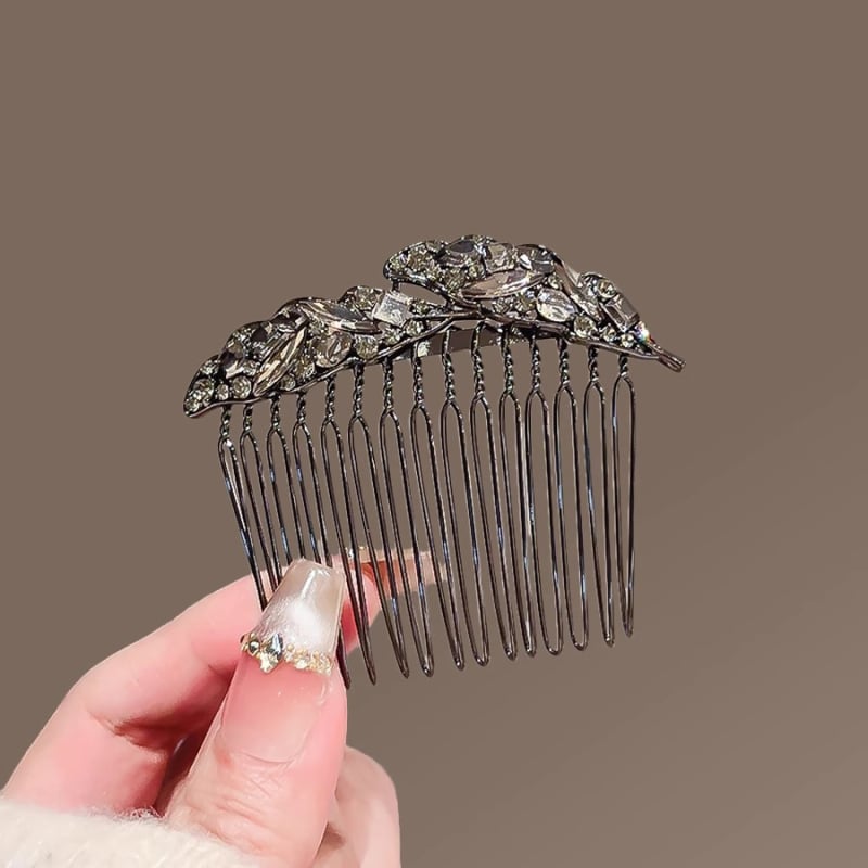 Levél alakú ötvözetes hajcsat nőknek, elektroplakált felülettel, fejfedő kiegészítő