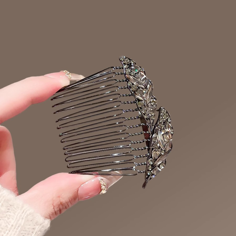 Levél alakú ötvözetes hajcsat nőknek, elektroplakált felülettel, fejfedő kiegészítő