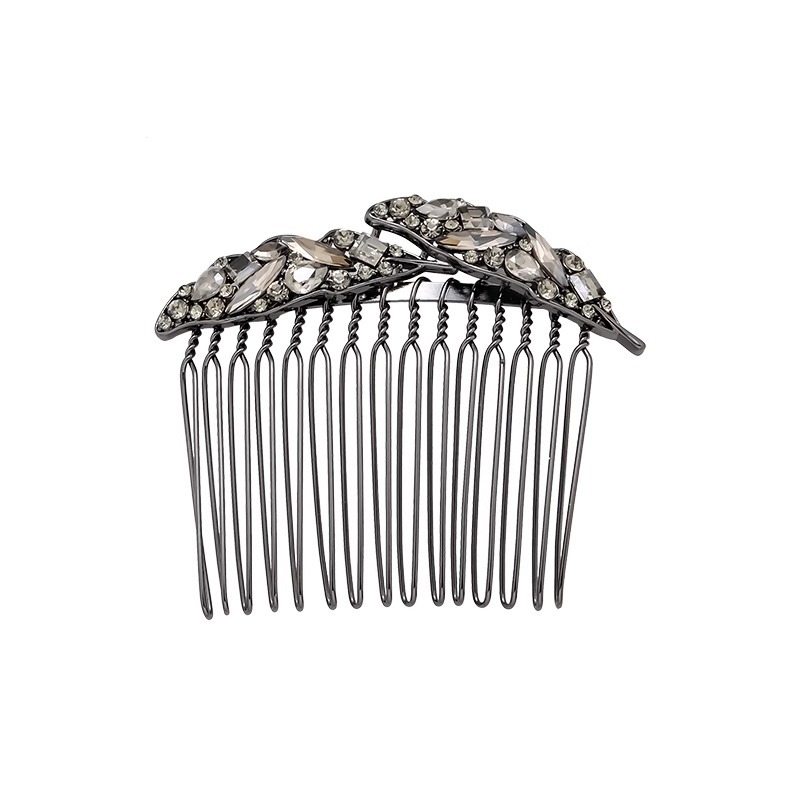 Levél alakú ötvözetes hajcsat nőknek, elektroplakált felülettel, fejfedő kiegészítő