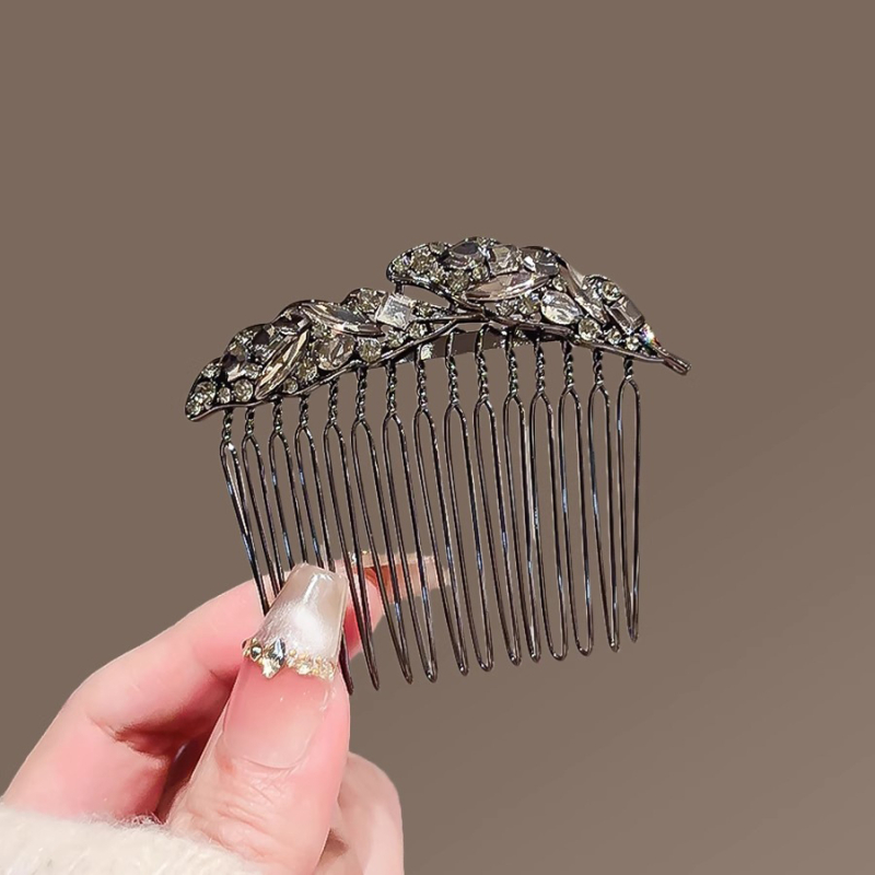 Levél alakú ötvözetes hajcsat nőknek, elektroplakált felülettel, fejfedő kiegészítő