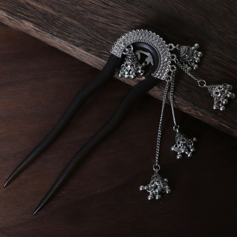 U-oblik kopča za kosu od sandalovog drveta, kineski stil, individualno pakiranje, ljeto 2025 izdanje