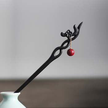 Kopča za kosu od sandalovine, etnički stil, privjesak u obliku kapljice vode, prilagodljivo, novi kineski stil