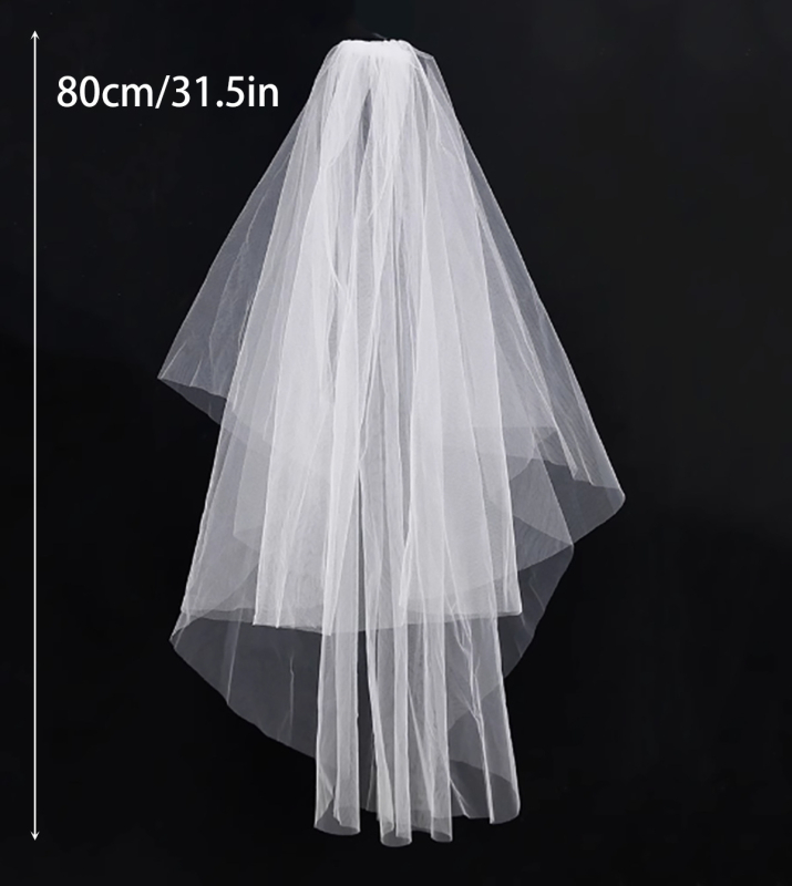 Set vjenčanog vela, ogrlice i naušnica, mrežasti materijal, svestran stil, za vjenčanje, proljeće 2025