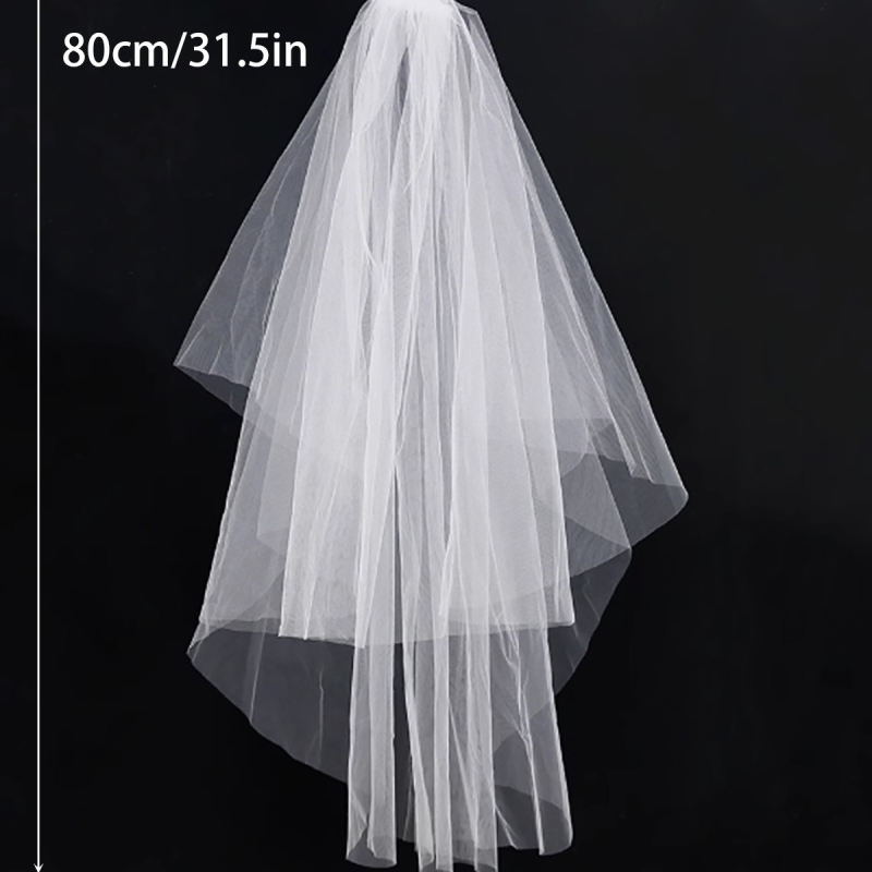 Set vjenčanog vela, ogrlice i naušnica, mrežasti materijal, svestran stil, za vjenčanje, proljeće 2025