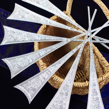 Igla za kosu s etničkim stilom, geometrijski metalni dizajn, proljeće 2025