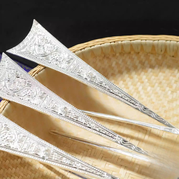 Igla za kosu s etničkim stilom, geometrijski metalni dizajn, proljeće 2025