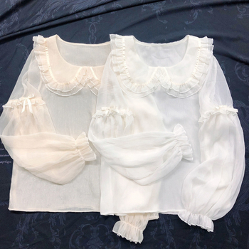 Lolita košulja s golom lutke i princevnim rukavima (Fragrant cloud yarn; gol lutke; princevni rukavi; lažni dvodijelni set; proljeće 2025)