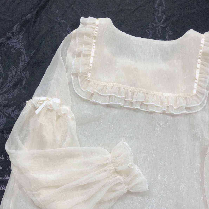 Lolita košulja s golom lutke i princevnim rukavima (Fragrant cloud yarn; gol lutke; princevni rukavi; lažni dvodijelni set; proljeće 2025)