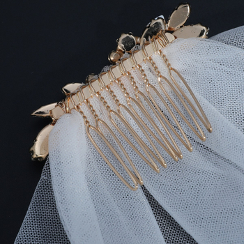 Vjenčani veo s mrežastim kristalima, šal-stil, šumski stil, bijeli kristali