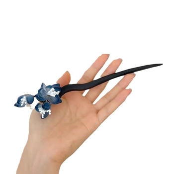 Drvena cvjetna ukosnica za kosu u antiknom stilu (drvo; cvjetni dizajn; antikni stil; ukosnica za kosu)