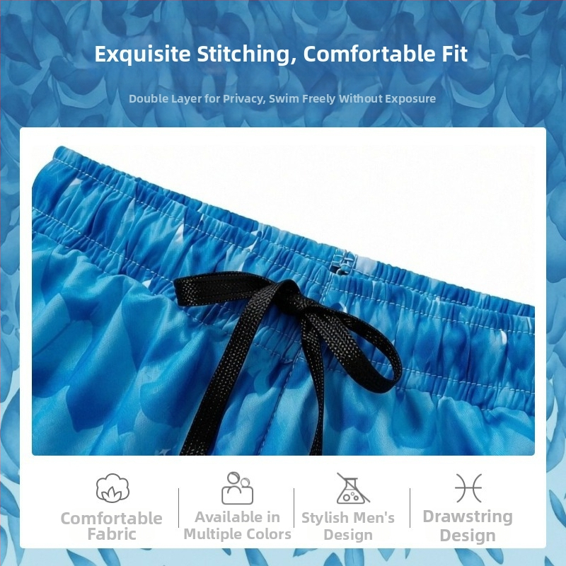 Εκτυπωμένο γρήγορο-στέγνωστο ελαστικό μαγιό παραλίας για ενήλικες – Πολυεστέρας 80–90%, επένδυση από Σπαντέξ 85%, για κολύμβηση και θαλάσσια σπορ