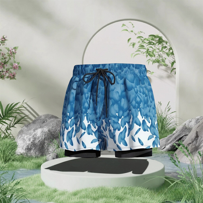 Εκτυπωμένο γρήγορο-στέγνωστο ελαστικό μαγιό παραλίας για ενήλικες – Πολυεστέρας 80–90%, επένδυση από Σπαντέξ 85%, για κολύμβηση και θαλάσσια σπορ