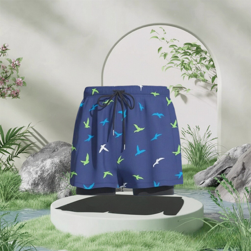 Εκτυπωμένο γρήγορο-στέγνωστο ελαστικό μαγιό παραλίας για ενήλικες – Πολυεστέρας 80–90%, επένδυση από Σπαντέξ 85%, για κολύμβηση και θαλάσσια σπορ