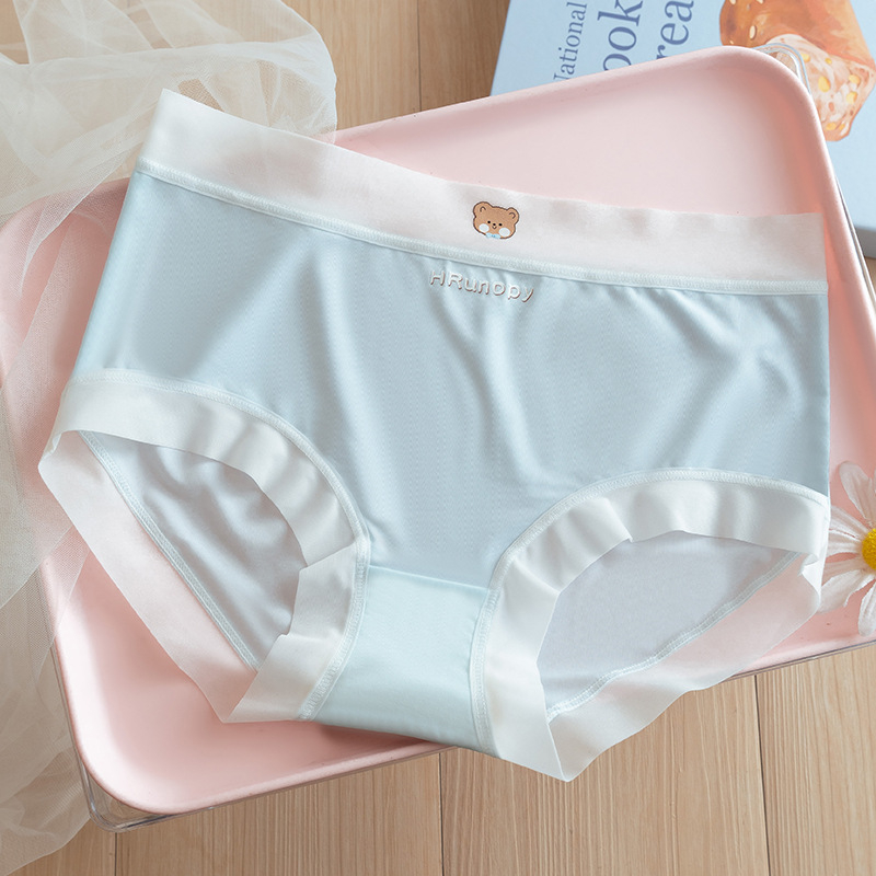 Djevojčice gaćice Ice Silk bezšivne, prozračne, visoke elastičnosti, 7A antibakterijska pamučna podstava