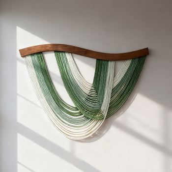 Σκανδιναβικού στυλ χειροποίητο βαμβακερό υφαντό διακοσμητικό για τον τοίχο, ορθογώνιο, ριγέ σχέδιο