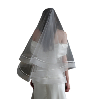 Nevjesta tiara s dvostrukim slojem najlonske mreže vela, valoviti dizajn, Xinmei kolekcija, model V851