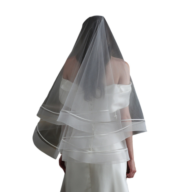 Nevjesta tiara s dvostrukim slojem najlonske mreže vela, valoviti dizajn, Xinmei kolekcija, model V851