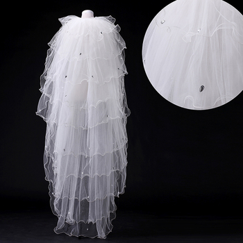 Dodaci za glavu: katedralski mrežasti veo, višeslojni vjenčani veo