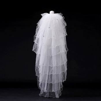 Dodaci za glavu: katedralski mrežasti veo, višeslojni vjenčani veo