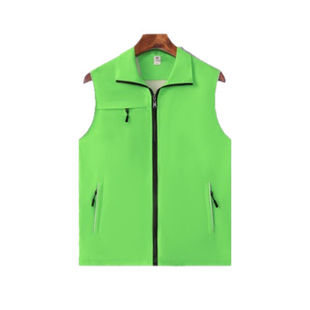 Ανακλαστικό γιλέκο με πολλαπλές τσέπες και φερμουάρ – στολή εργασίας για φωτογράφηση catering, πολυεστερική μίξη