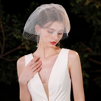 Mrežasti veoza glavu - jednostavan ženski stil, veo, zasebno pakiranje, pogodno za vjenčanje i rođendan