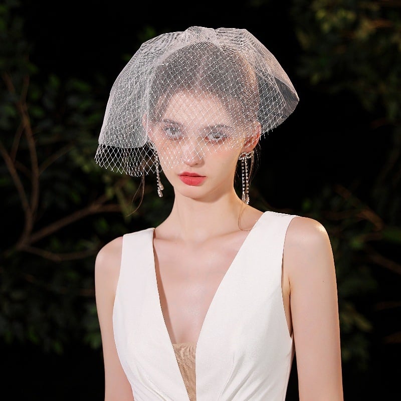 Mrežasti veoza glavu - jednostavan ženski stil, veo, zasebno pakiranje, pogodno za vjenčanje i rođendan