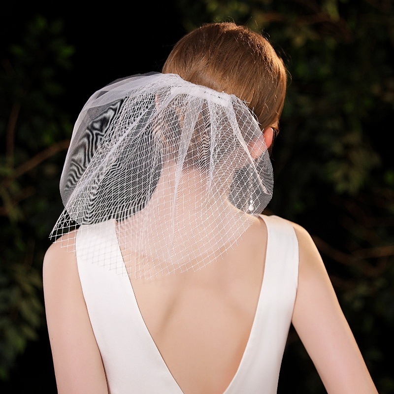 Mrežasti veoza glavu - jednostavan ženski stil, veo, zasebno pakiranje, pogodno za vjenčanje i rođendan