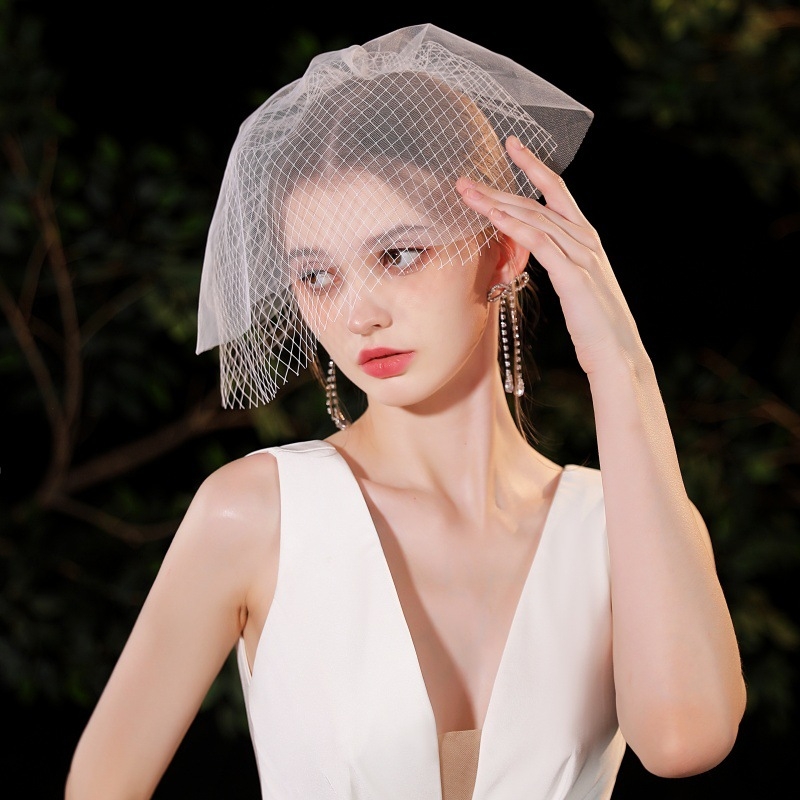 Mrežasti veoza glavu - jednostavan ženski stil, veo, zasebno pakiranje, pogodno za vjenčanje i rođendan