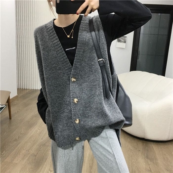 Плетена женска жилетка от вълна, V-образно деколте, корейски стил, ултра къс дизайн (≤40 см), пролет 2025