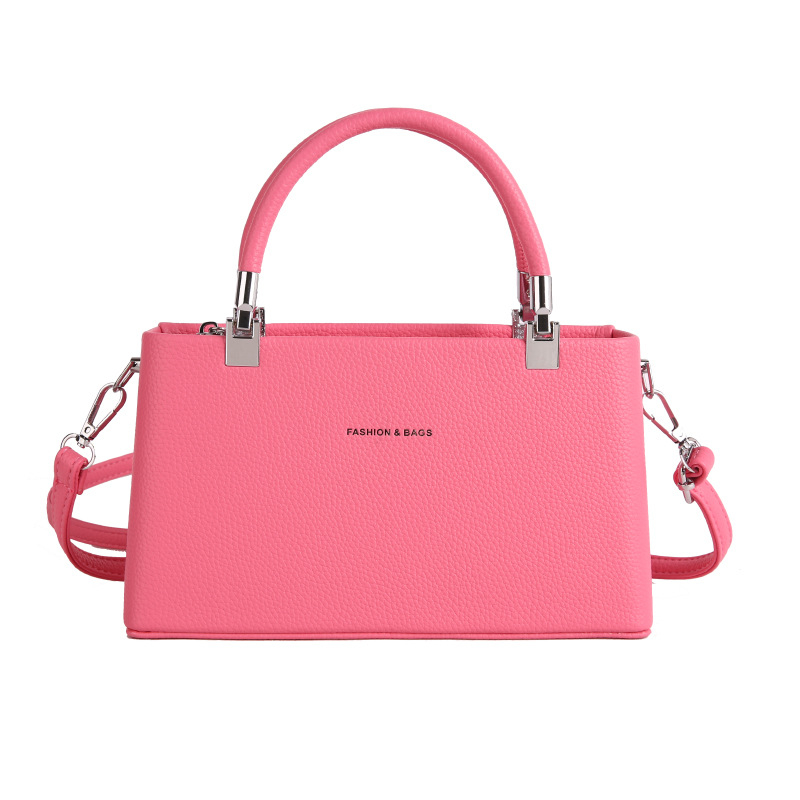 Ženska PU crossbody torbica, macaron boja, srednja veličina, horizontalni kvadratni oblik, podstava od najlona