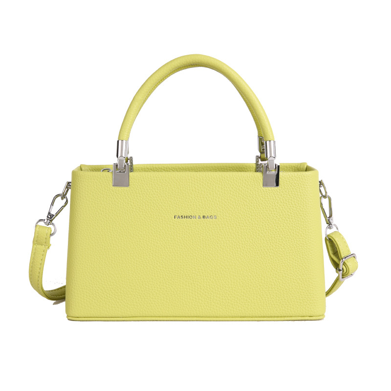 Ženska PU crossbody torbica, macaron boja, srednja veličina, horizontalni kvadratni oblik, podstava od najlona