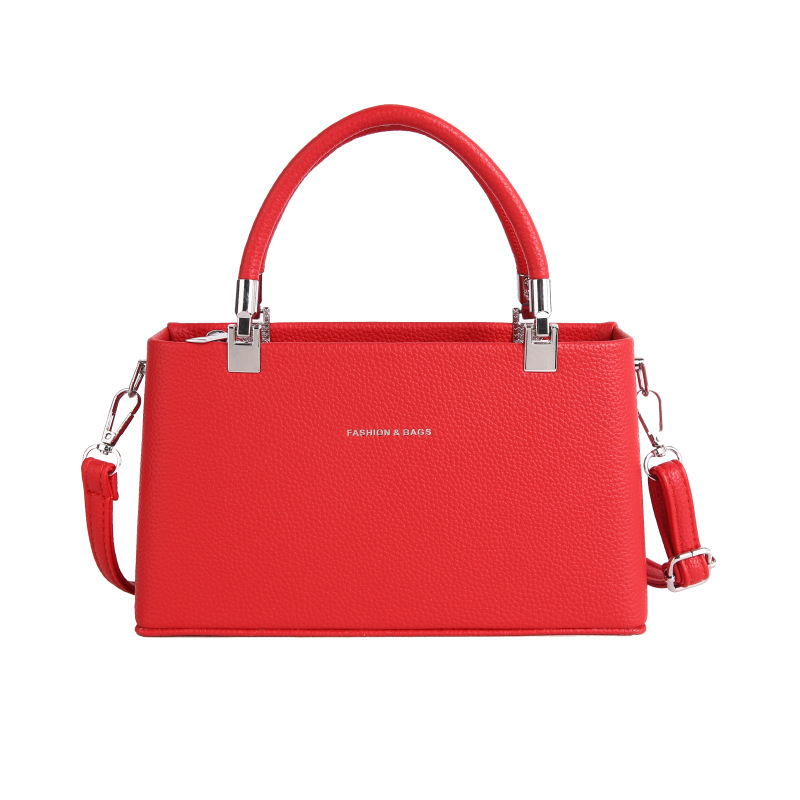 Ženska PU crossbody torbica, macaron boja, srednja veličina, horizontalni kvadratni oblik, podstava od najlona