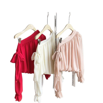 Ženska majica od Chenille sa Spandexom, ovratnik s jednim redom i rukavi u stilu princeze (Spring 2025)