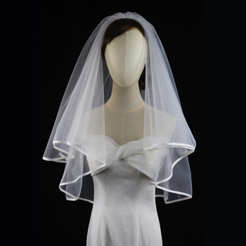 Văl de mireasă pentru cap - Nailon dublu strat, stil minimalist feminin, V356 Xinmei Collection