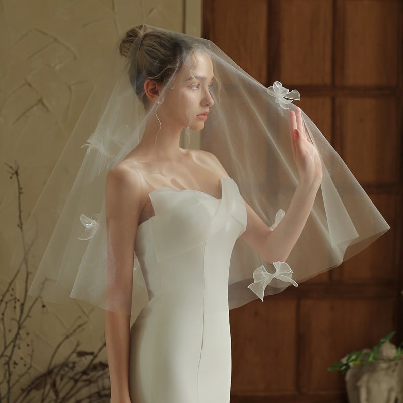 Vjenčani veo za glavu, najlon, korejski stil mašna, Xinmei Collection, V384