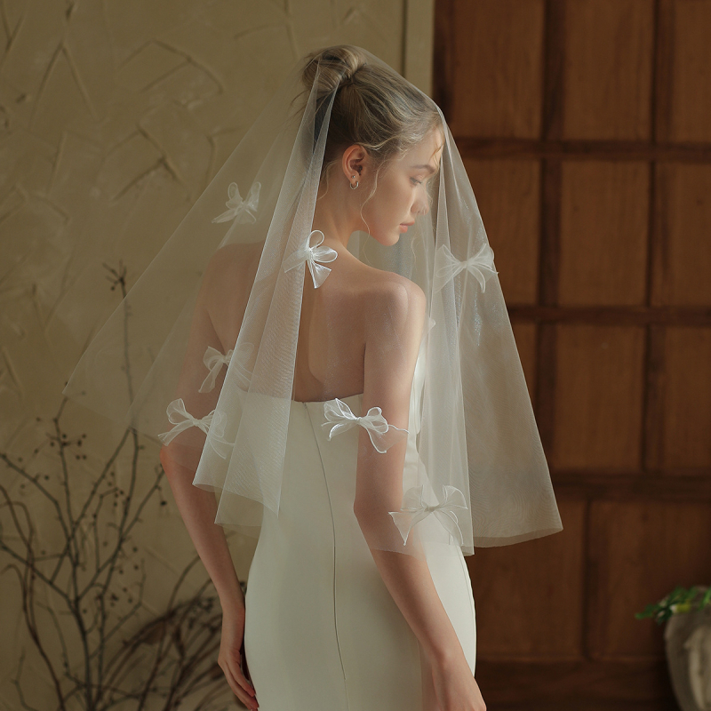 Vjenčani veo za glavu, najlon, korejski stil mašna, Xinmei Collection, V384