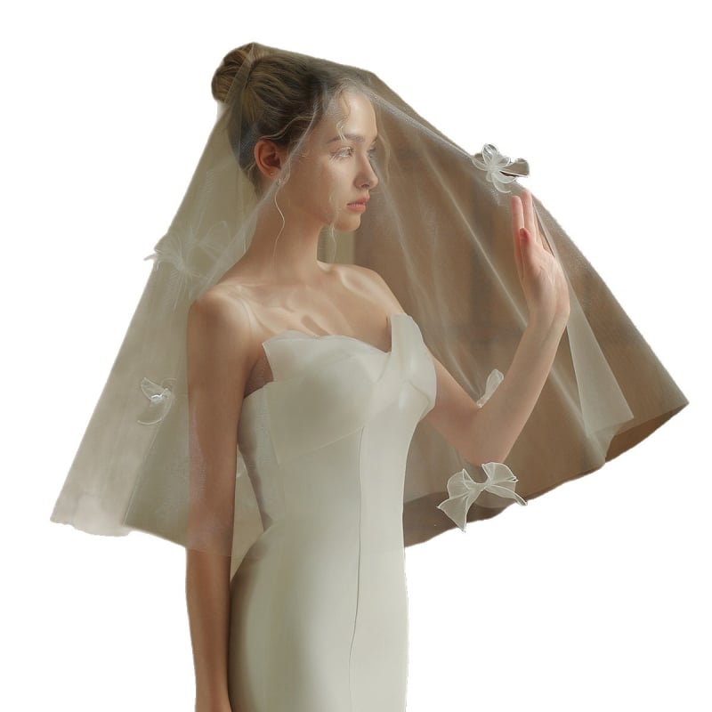 Vjenčani veo za glavu, najlon, korejski stil mašna, Xinmei Collection, V384