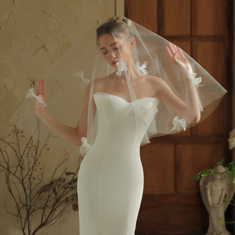 Vjenčani veo za glavu, najlon, korejski stil mašna, Xinmei Collection, V384