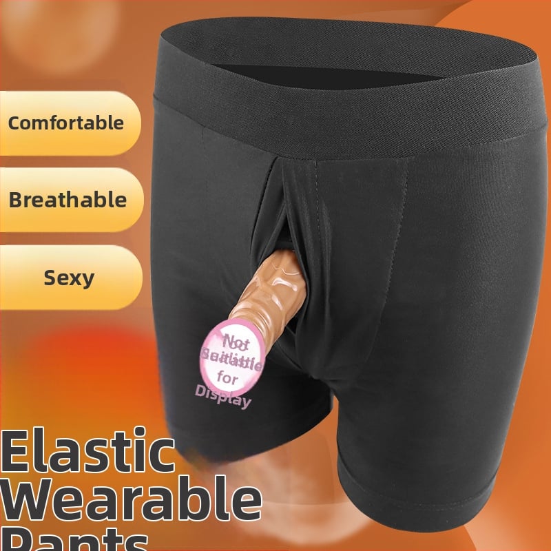 Hordozható fehérnemű dildoval – nylon/spandex/TPE; Long Love márka; felnőtteknek