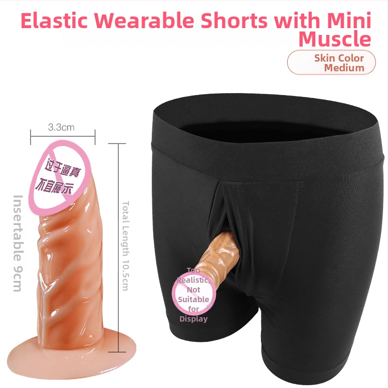 Hordozható fehérnemű dildoval – nylon/spandex/TPE; Long Love márka; felnőtteknek